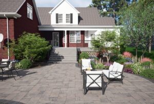 Paver patio seating area